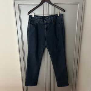 Ann Taylor loft curvy straight dark wash jeans 12P